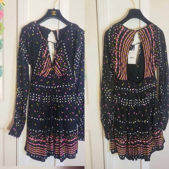 NWT FREE PEOPLE Boho Fit Flare swing mini dress XS - Picture 6 of 13